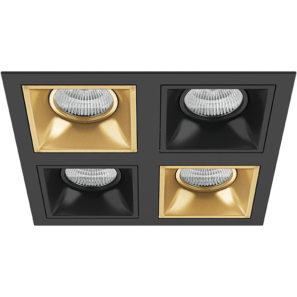 Комплект из светильников и рамки DOMINO, черный Lightstar D54703070307