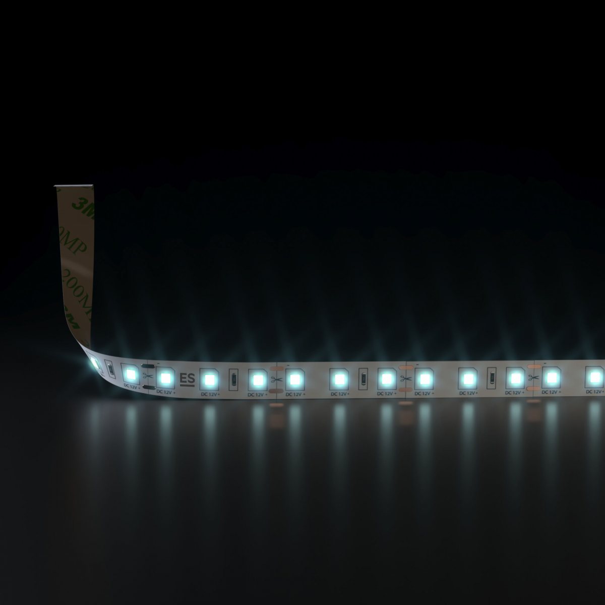 Светодиодная лента 12 В 14.4 Вт/м 60 Led/м 5050 IP20, холодный белый 6500К, 5 м