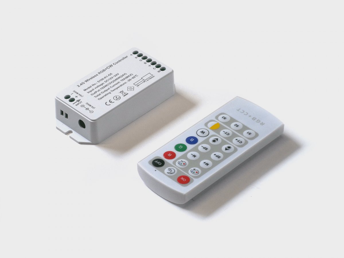 Контроллер SWG RGB+CCT, 2.4G с пультом, 21 кноп., DC12/24V, <16A(MAX), SW-RGB-CW-2.4G-16A