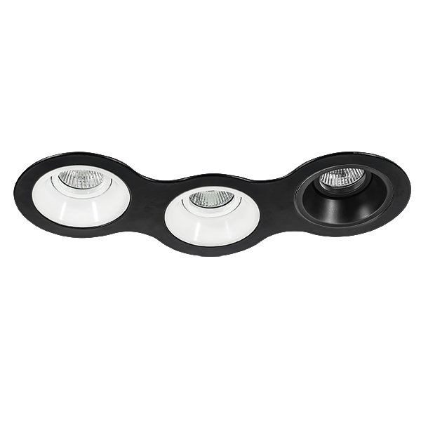 Комплект из светильников и рамки DOMINO, черный Lightstar D697060607