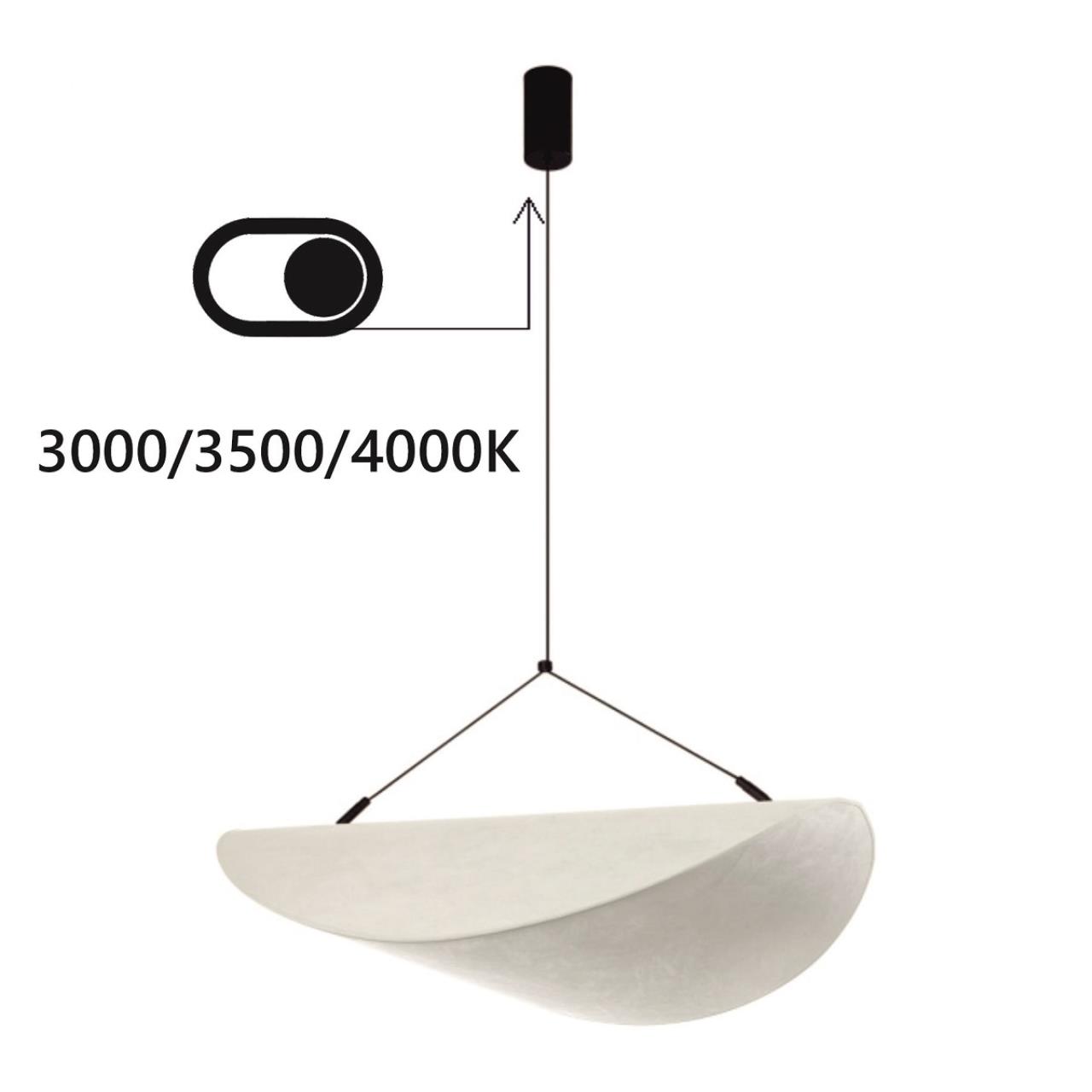 Подвесной светильник металл/нетканный шелк/черн IP20 LED 30W 3000/3500/4000K 220V SILK L-VISION, арт. 7067/36L
