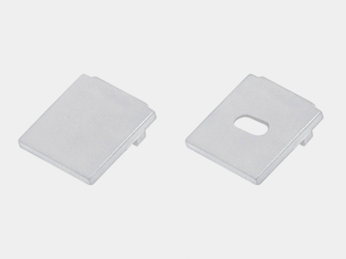 Заглушки белые SWG LS-12-WH-ECS, для профиля LS-12-WH, (комплект 2 шт)