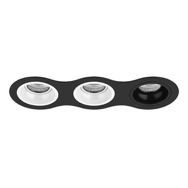 Комплект из светильников и рамки DOMINO, черный Lightstar D637060607