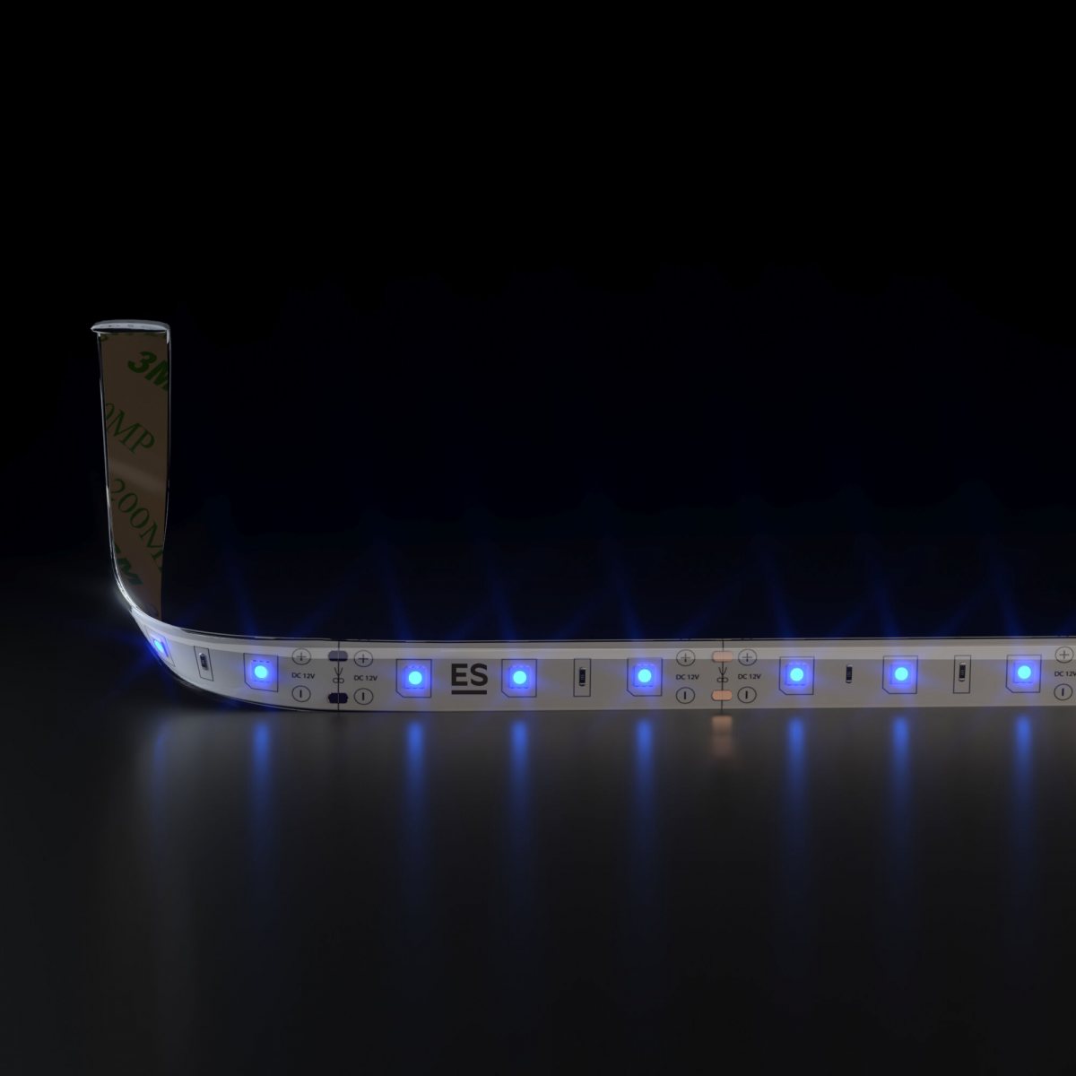Светодиодная лента 12 В 4.8 Вт/м 60 Led/м 2835 IP65, синий, 5 м