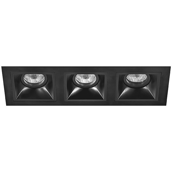Комплект из светильников и рамки DOMINO, черный Lightstar D537070707