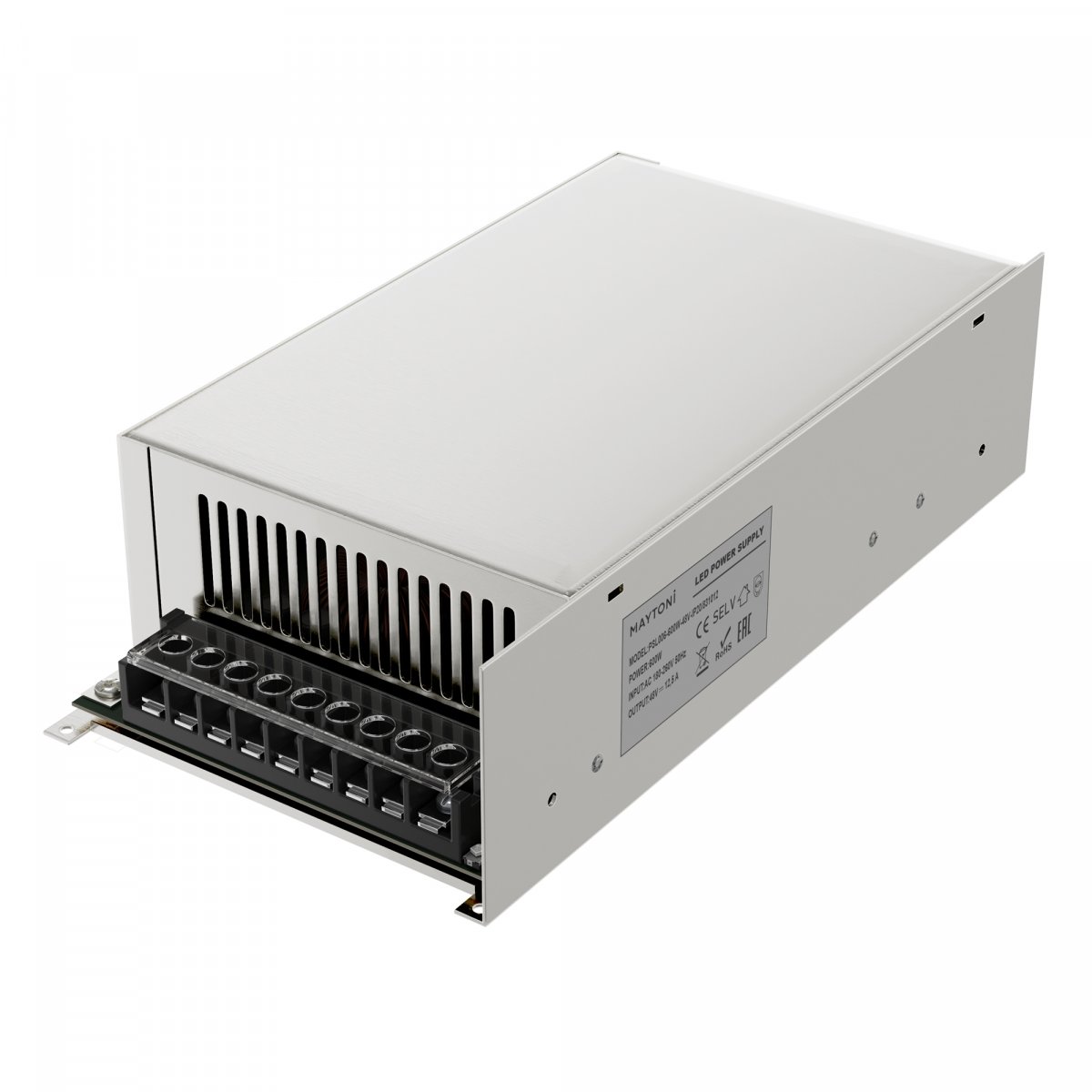 Источник напряжения PSL006 48В 600Вт IP 20 Maytoni 831012, серебро