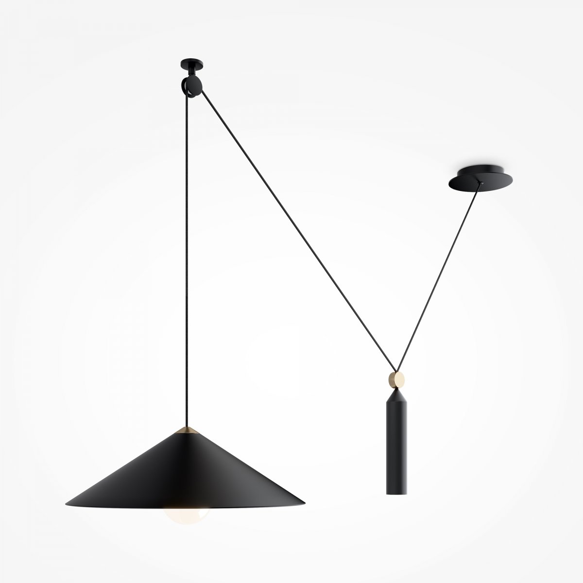 Подвесной светильник Maytoni Peso P080PL-01B, черный