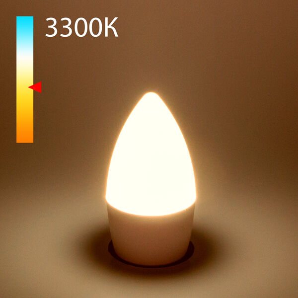 Светодиодна лампа "Свеча" C37 6 Вт 3300 K E27 BLE2760