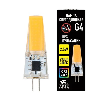 фото Светодиодная лампа Arte Lamp LUGO Капсульная 2.5W 230Lm 3000К G4 A0425-3K