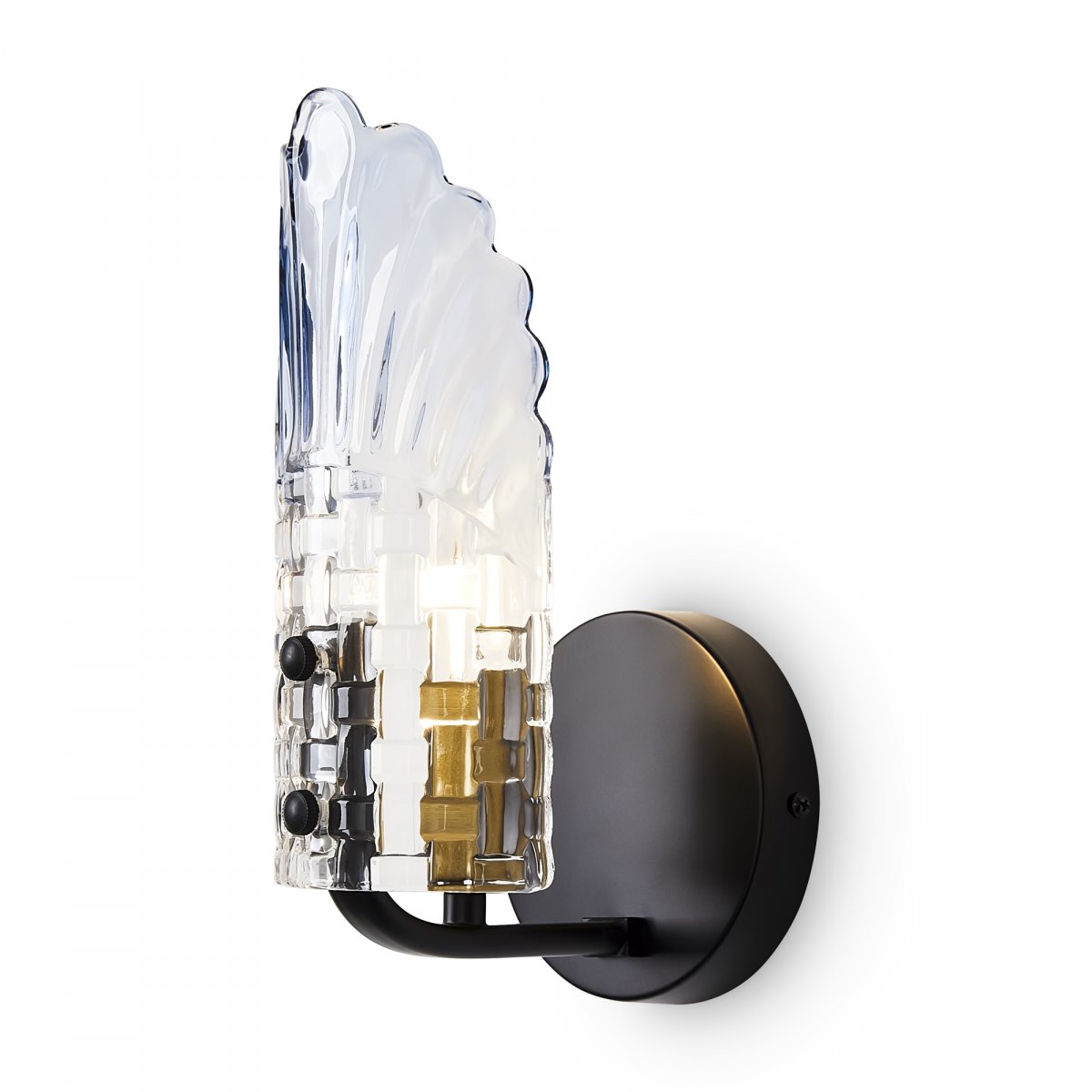Бра Freya FR5525WL-01GB, черный и золото