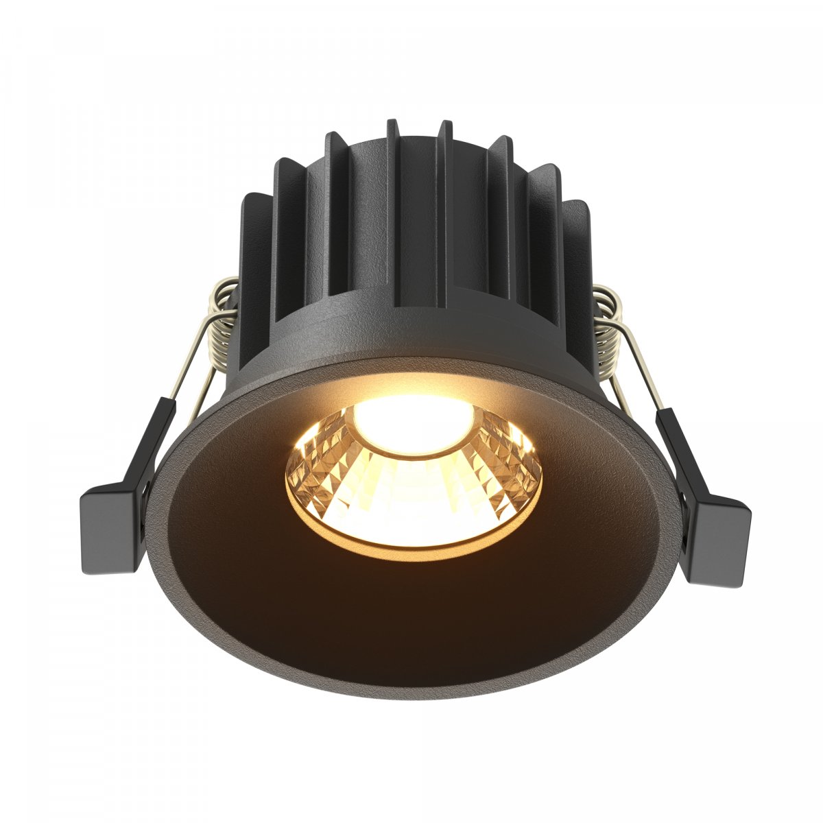 Встраиваемый светильник Maytoni Technical Round DL058-12W2.7K-B, черный