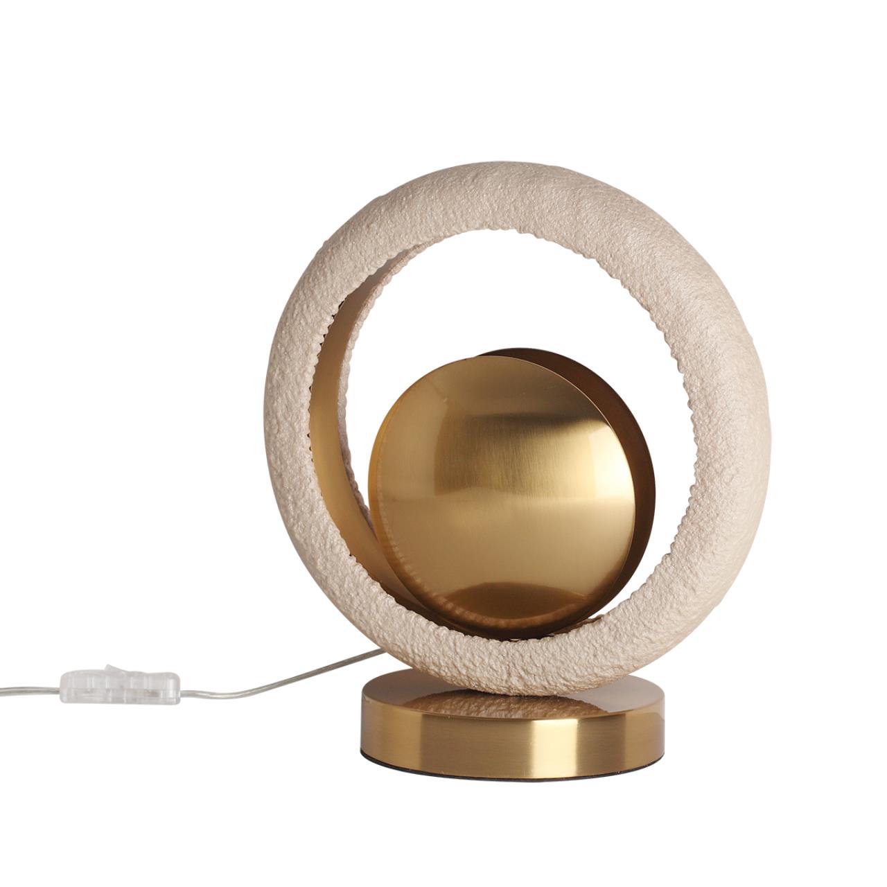 Сатинированн.латунь/беж./металл/полирезин Настольная лампа 1*G9 LED*6W SATURN HIGHTECH, арт. 5443/1T