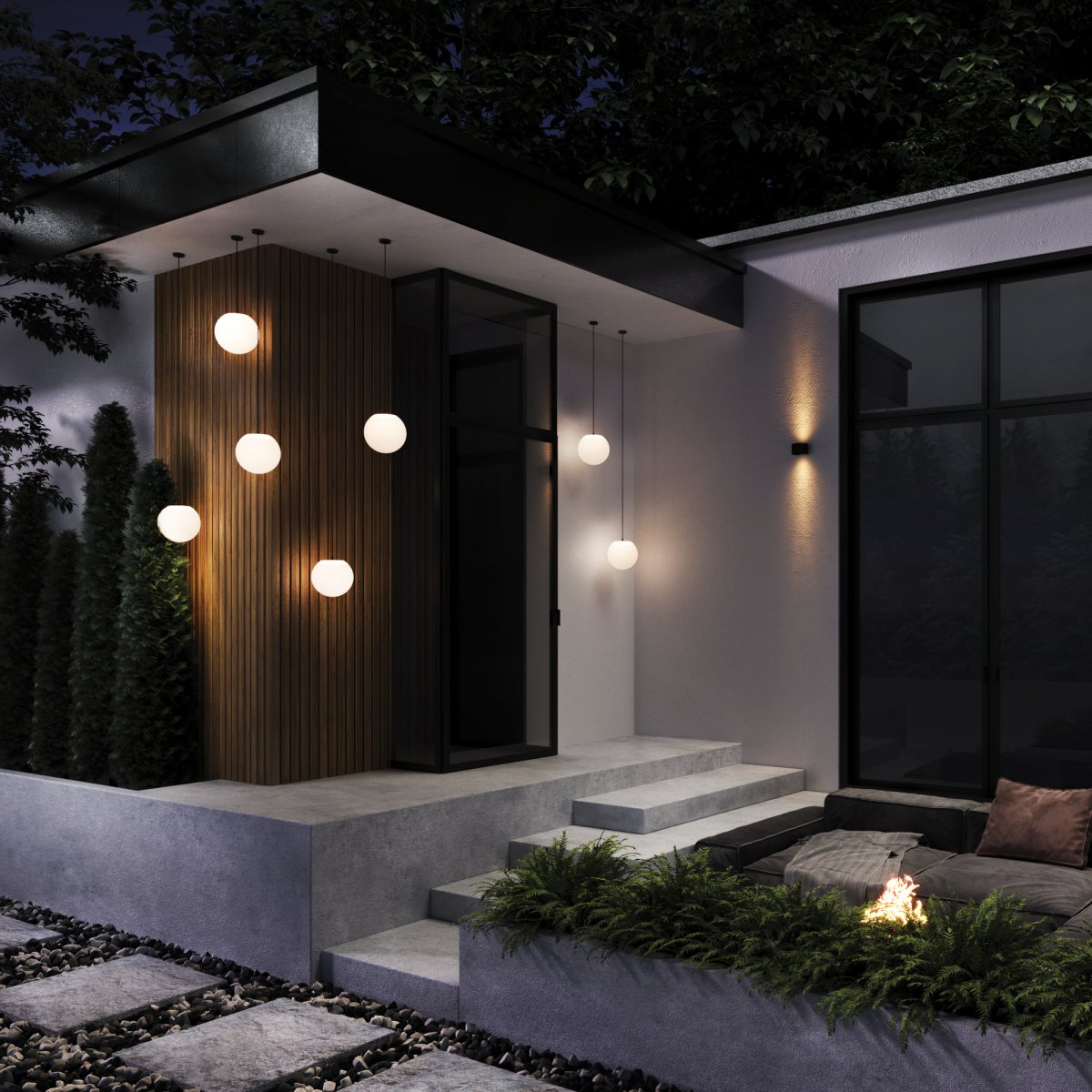 Уличный подвесной светильник Maytoni Outdoor Erda O594PL-01B, белый