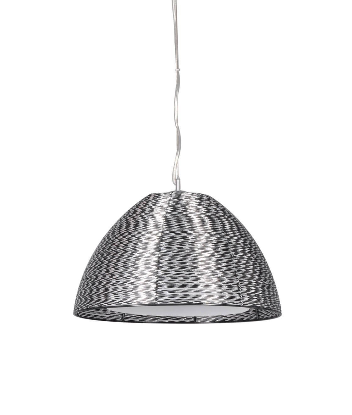 Светильник подвесной  HB6001 1*E27 d=450mm h=330mm. Цвет: black aluminum+milk glass