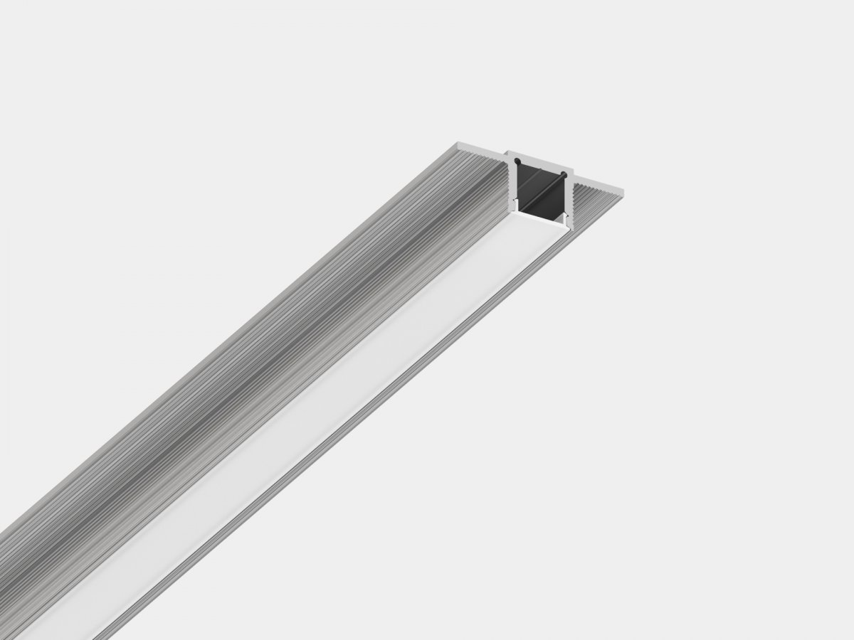 Встраиваемый SWG в гипсокартон алюминиевый профиль Design LED без видимой рамки LG16, 2500 мм, анодированный, LG16-R