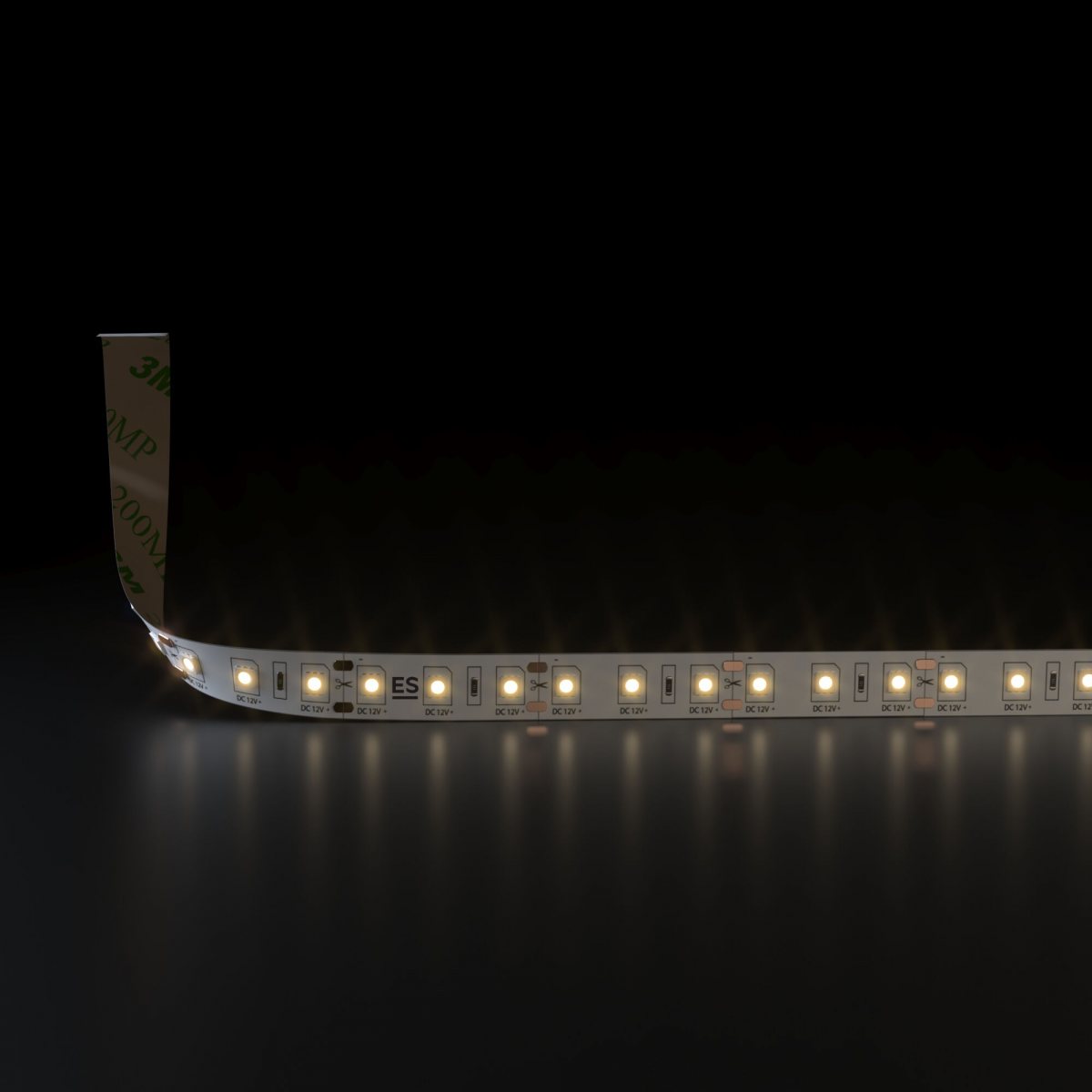 Светодиодная лента 12 В 14,4 Вт/м 60 Led/м 5050 IP20, теплый белый 3300К, 5 м