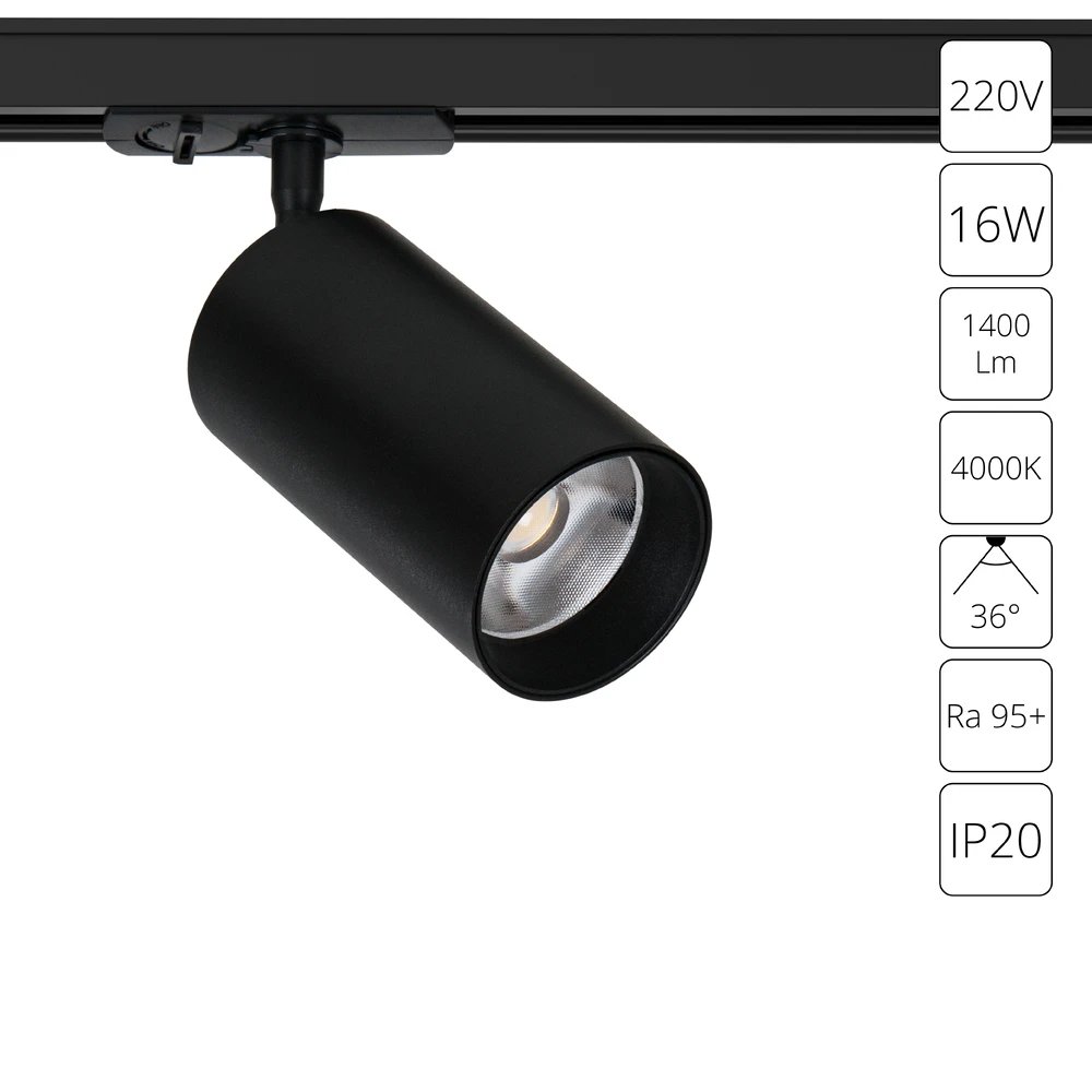 Трековый светильник Arte Lamp AERO A1347PL-1BK