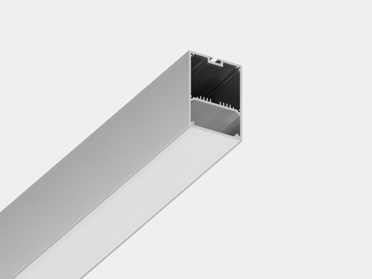 Подвесной/накладной алюминиевый профиль SWG Design LED LS 4970, 2500 мм, анодированный, LS.4970-R