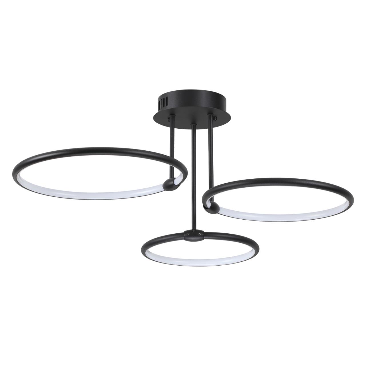 Чёрный Люстра потолочная с ПДУ LED 66W 3000-6000K 220V URSULA LEDIO, арт. 6506/66CL