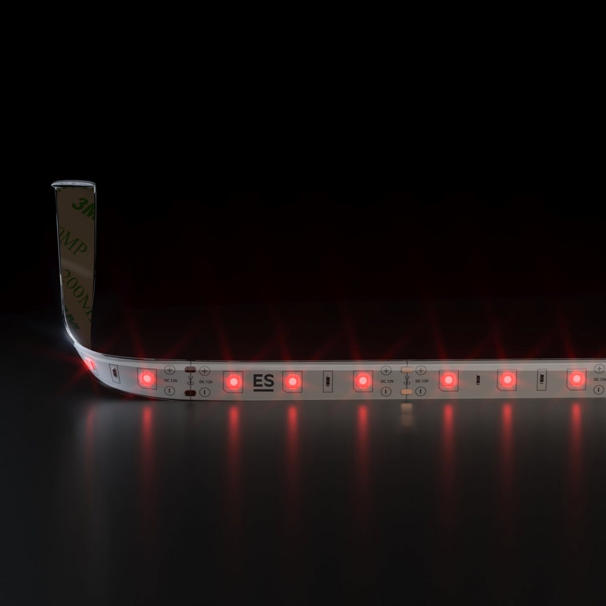 Светодиодная лента 12 В 4.8 Вт/м 60 Led/м 2835 IP65, красный, 5 м