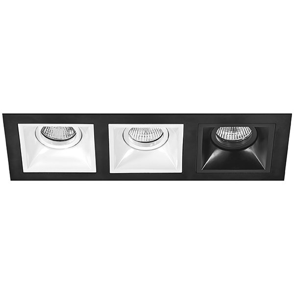 Комплект из светильников и рамки DOMINO, черный Lightstar D537060607
