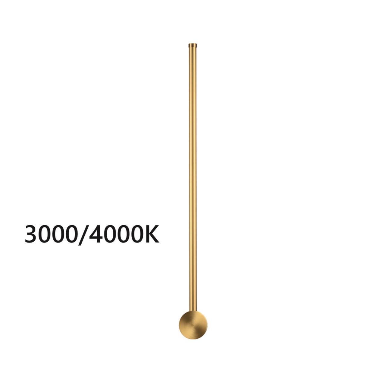 Золото Настенный светильник IP20 LED 12W 525Лм 3000K/4000K (перекл. ч/з тумблер на драйвере) FILLINI HIGHTECH, арт. 4335/12WGP