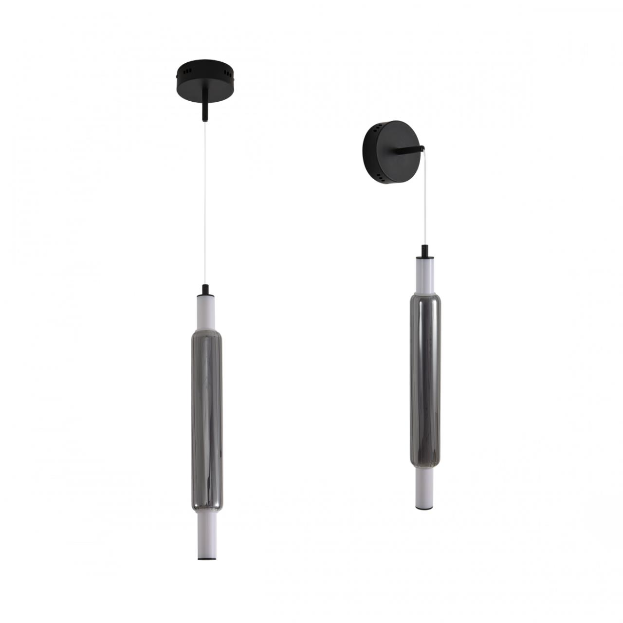 Черный/дымчатый, металл/акрил/стекло Бра/подвес LED 15W 4000К 220V TRENDY LEDIO, арт. 6556/15WCL