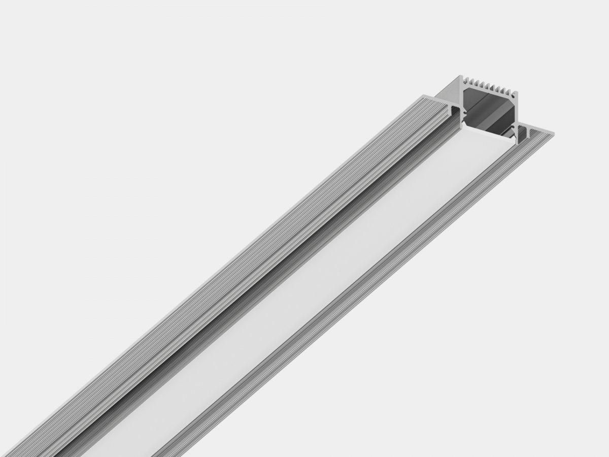 Встраиваемый SWG в гипсокартон алюминиевый профиль Design LED без видимой рамки LG35, 2500 мм, анодированный, LG35-R