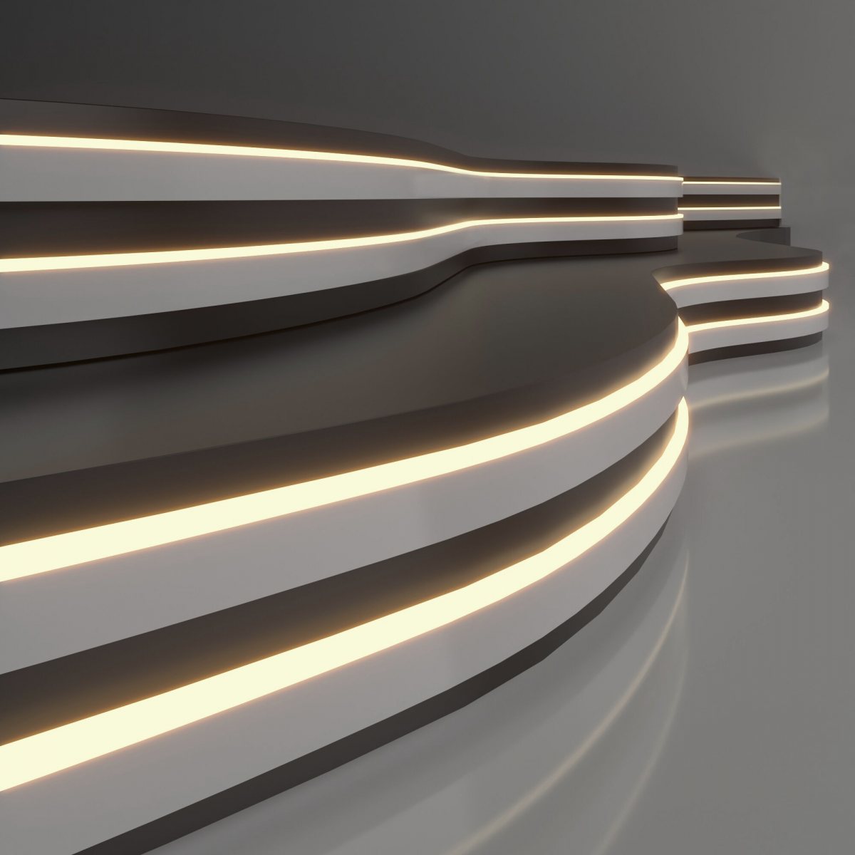 Светодиодный гибкий неон 24 В 10 Вт/м 120 Led/м 2835 IP65, теплый белый 3300K, 5м 24V 10W 120Led