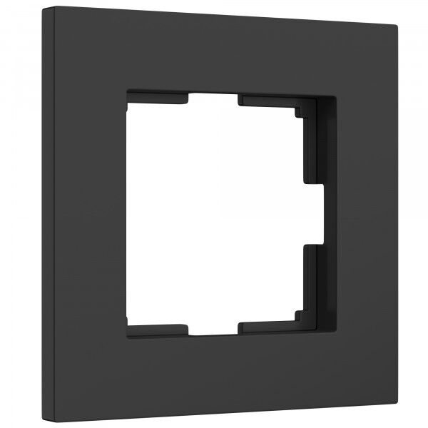 фото Рамка из поликарбоната на 1 пост Slab черный софт W0012908