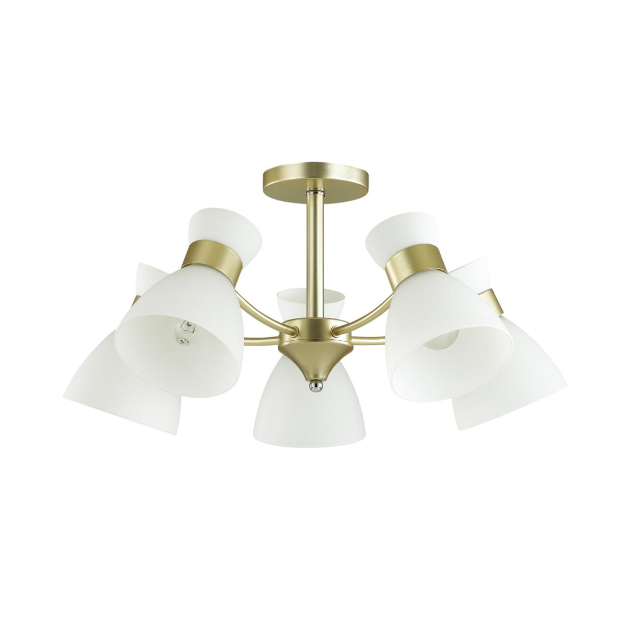 Матовое золото Люстра потолочная E27 5*60W 220V WILMA COMFI, арт. 4535/5C