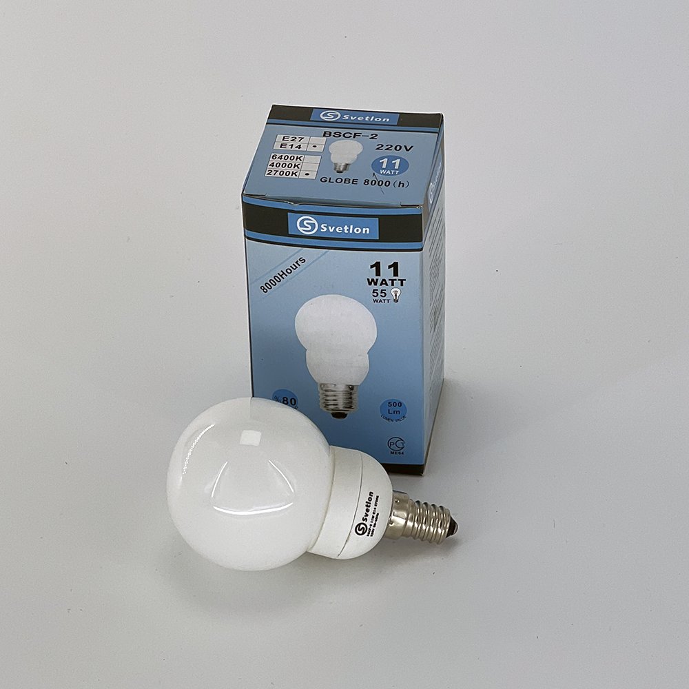 Лампа "шар" Mini  11W E14 (104*60)  BSCF-2.  Цвет: теплый белый