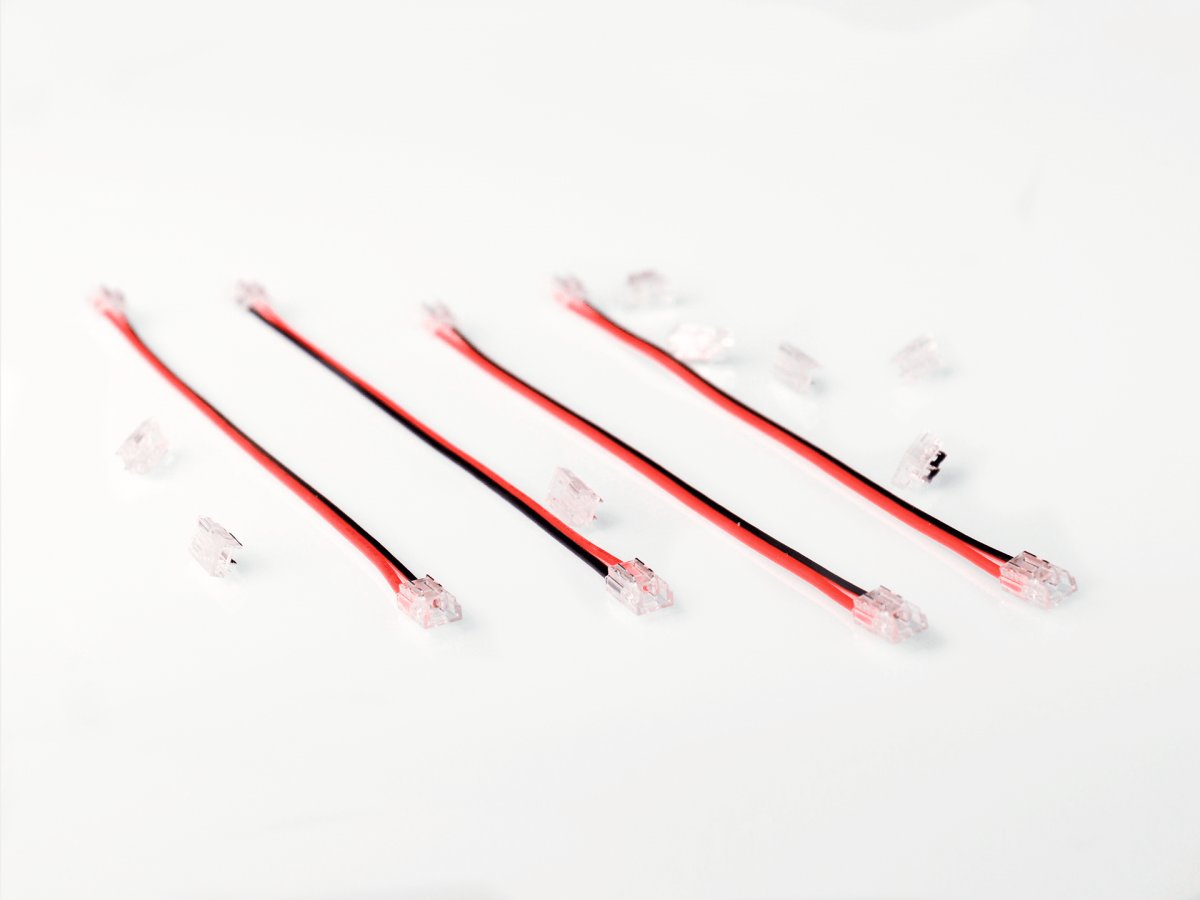 Коннектор SWG для ленты 5мм с проводом двусторонний, CN-5MM-BWB