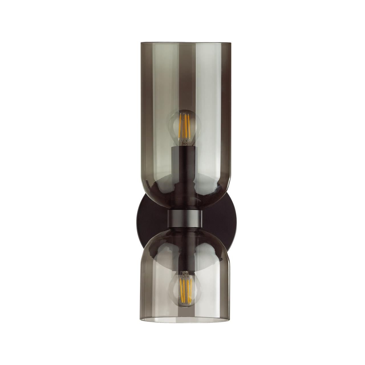 Черный/дымчатый Бра с выкл. E14 2*60W ORINOCO MIDCENT, арт. 4804/2W