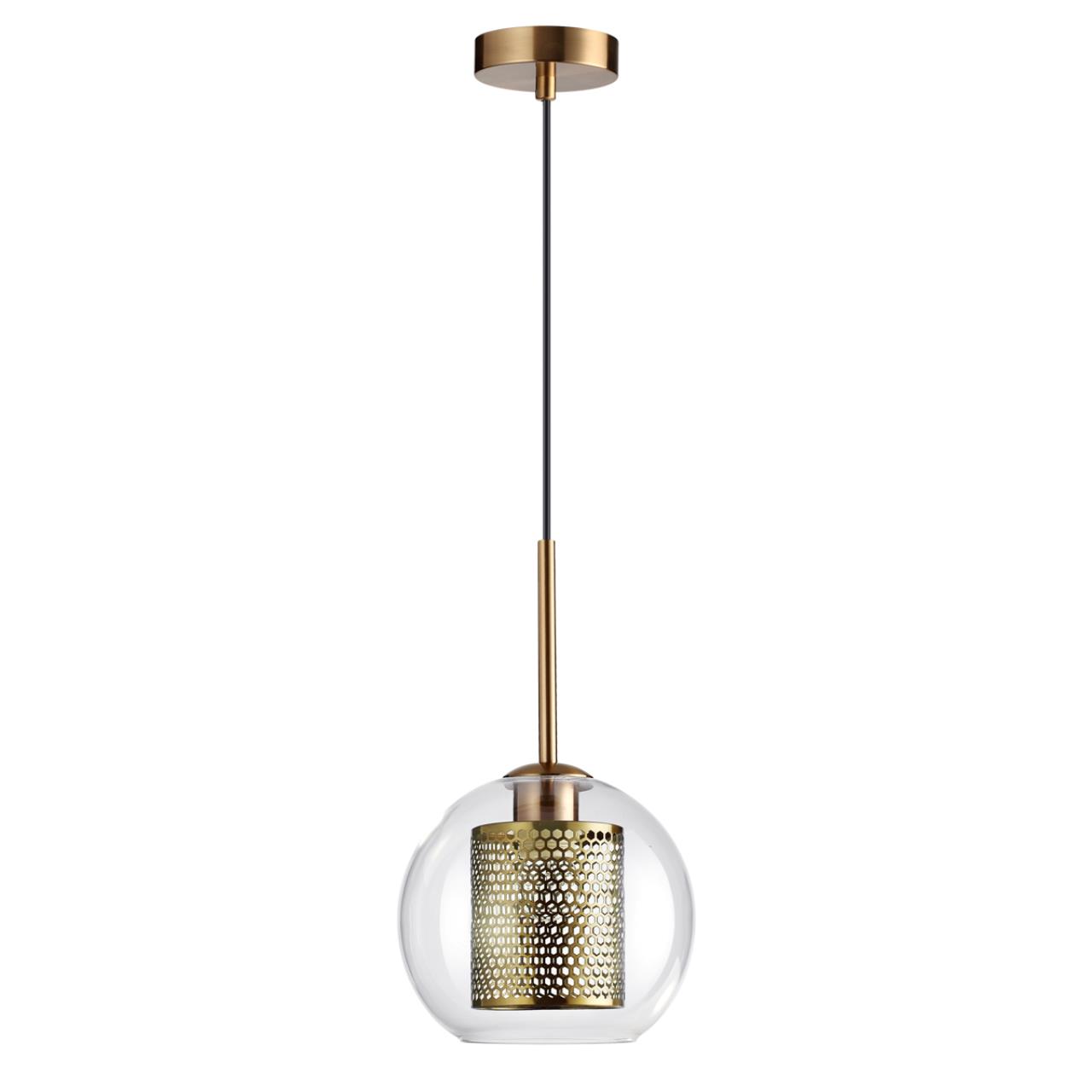 Античн.бронза/металл/прозрачный/стекло Подвес E27 1*40W CLOCKY PENDANT, арт. 4939/1