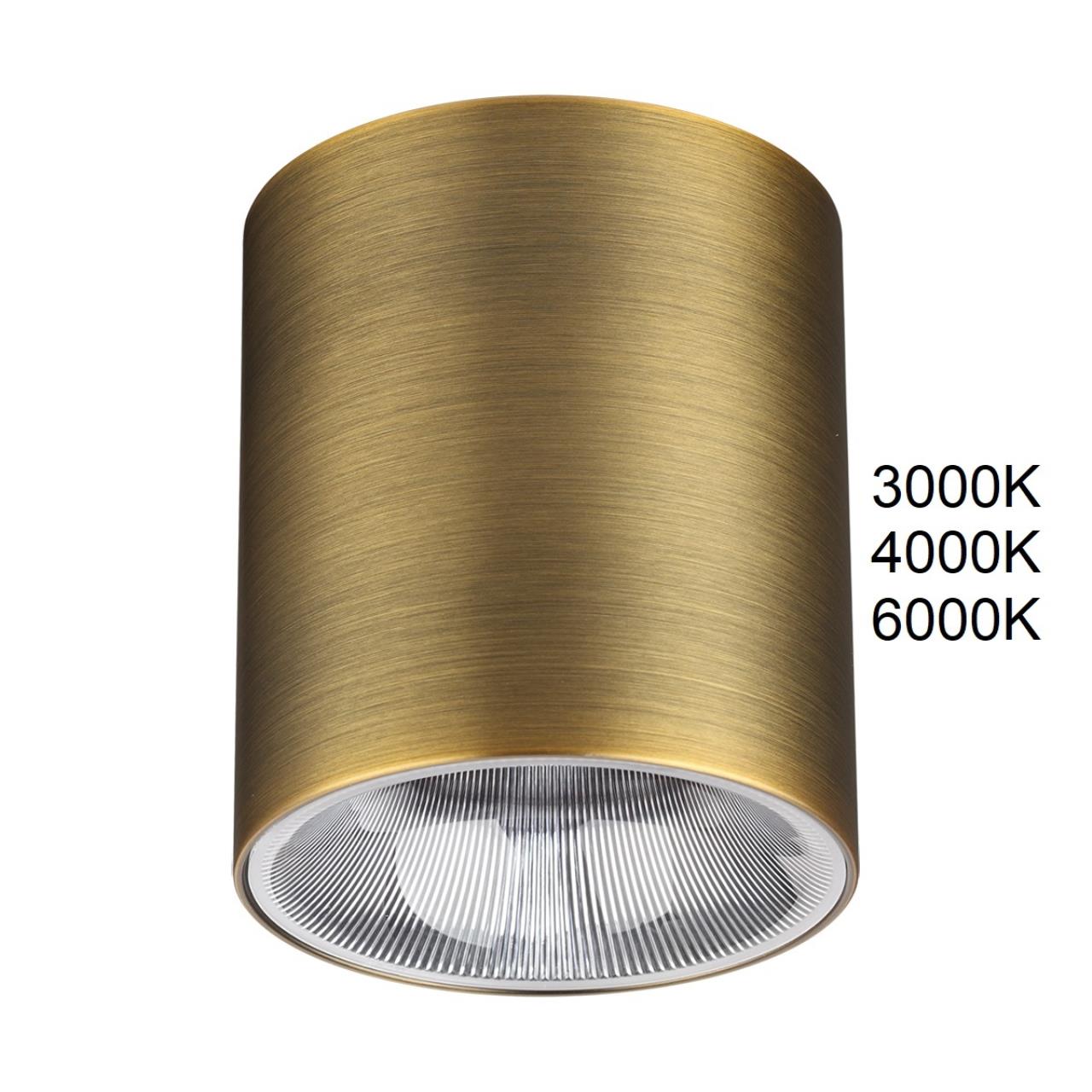 Светильник бронза/металл IP20 LED 12W 840Лм 3000K/4000K/6000K 36° 220-240V BRIM HIGHTECH, арт. 7137/12CL