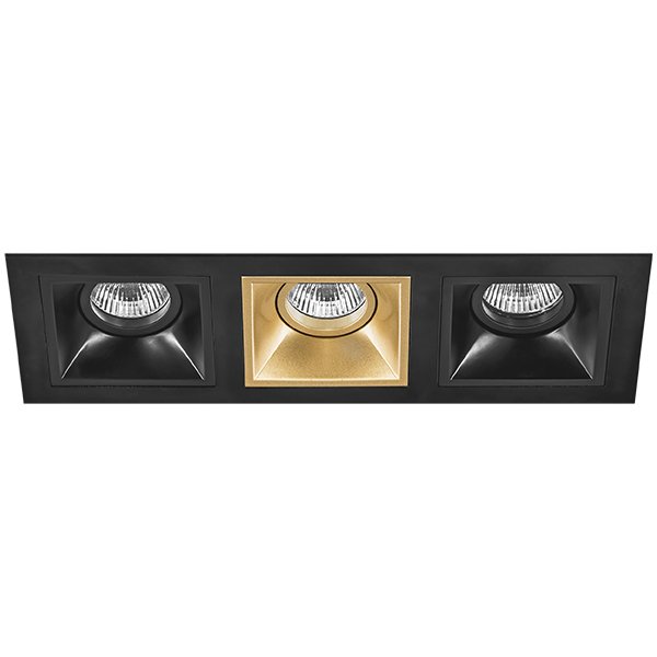 Комплект из светильников и рамки DOMINO, черный Lightstar D537070307