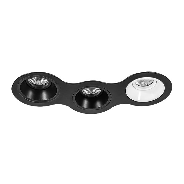 Комплект из светильников и рамки DOMINO, черный Lightstar D697070706