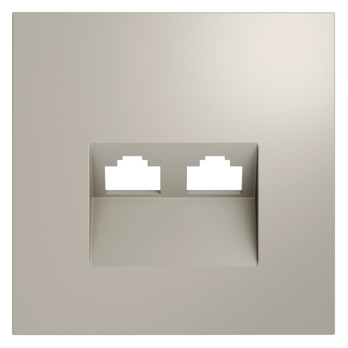 Накладка для розетки компьютерной двойной RJ45+RJ45 кат.6, S70 (кашемир)