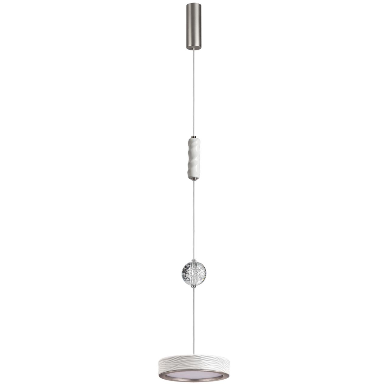 Белый/никель/металл/керамика/хрусталь/акрил Подвес LED 32W 2000К/3000K/4000K RIVIERA L-VISION, арт. 5451/32L