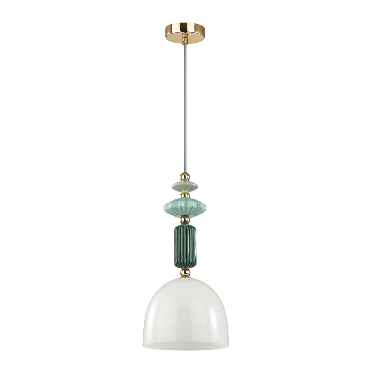 Золото/разноцветн./керамика/стекло Подвес E14 1*40W CANDY CLASSIC, арт. 4861/1C