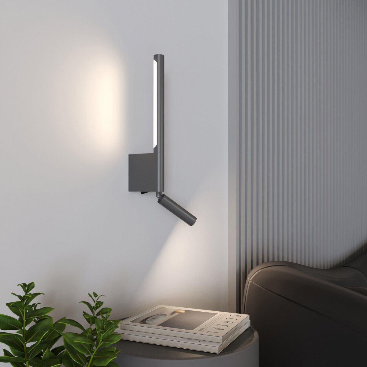 Светильник настенный светодиодный Sarca LED графит 4000К 40111/LED