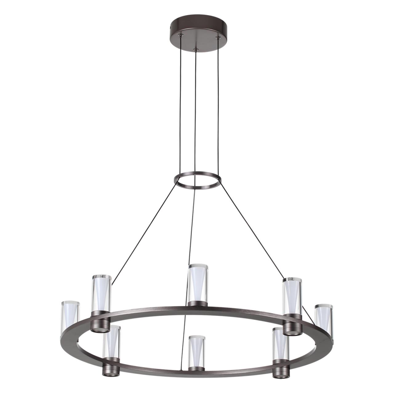 Светильник темный никель/акрилл/металл IP20 LED 45W 4260Лм 3000K 180° 220V DEFANCE HIGHTECH, арт. 7143/55L