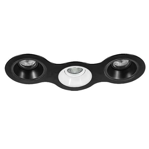 Комплект из светильников и рамки DOMINO, черный Lightstar D697070607