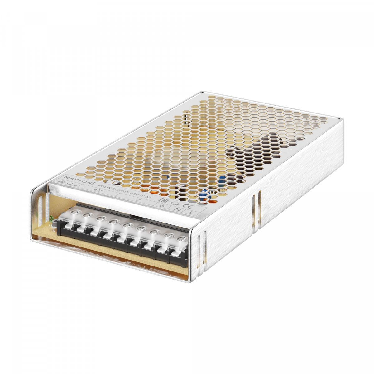 Источник напряжения 48В 360Вт IP20 PSL006 Maytoni Technical PSL006-360W-48V-IP20, серебро