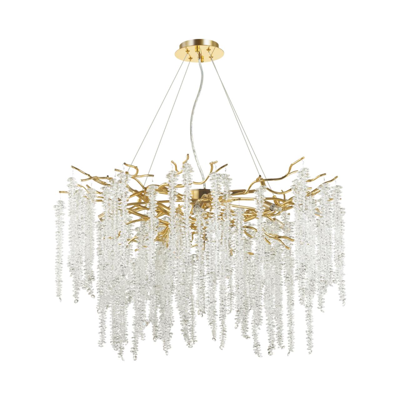 Золотой/прозрачный металл/хрусталь Люстра G9 14*40W BANCHE HALL, арт. 5005/14