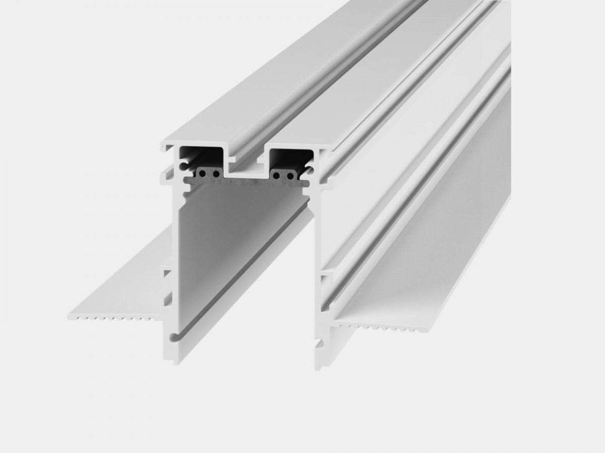 Трек SWG SY низковольтный встраиваемый, белый SY-С-SL-601201-RC-2-WH, 2м RU PCB Серебро Муар