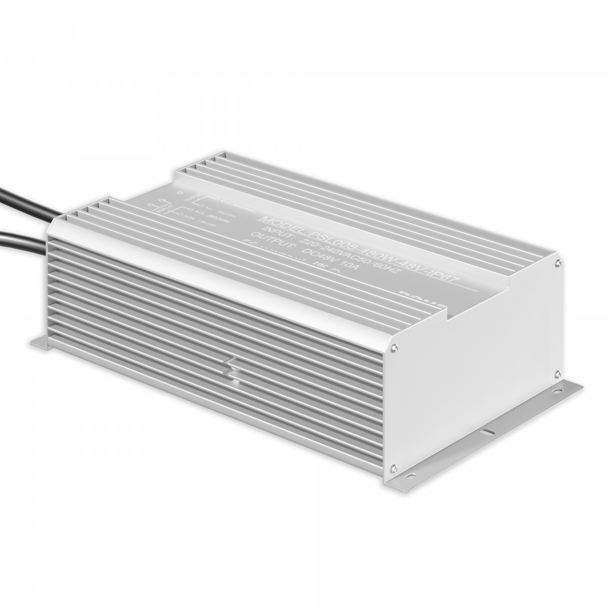 Источник напряжения 48В 480Вт IP67 PSL008 Maytoni Technical PSL008-480W-48V-IP67, серебро