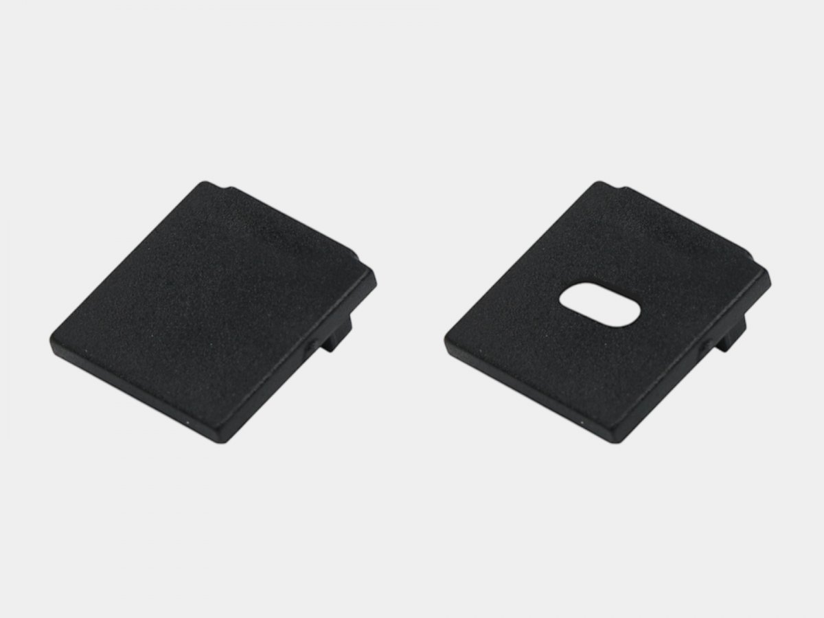 Заглушки черные SWG LS-12-BL-ECS, для профиля LS-12-BL, (комплект 2 шт).