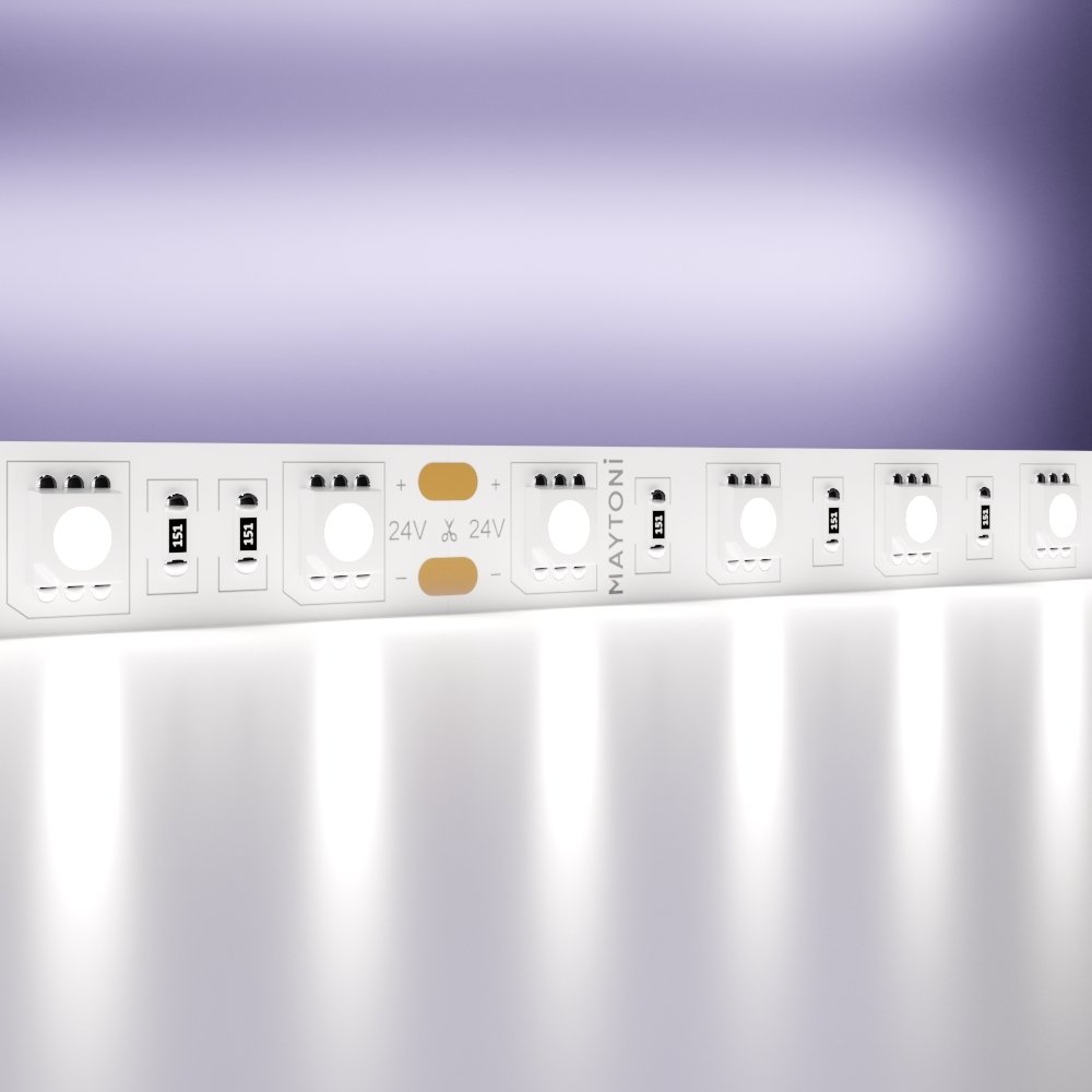 Светодиодная лента 24В 5050 14,4Вт/м 6000K 5м IP20 Maytoni 10170, белый